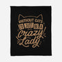 Crazy Lady Without Cats-None-Fleece-Blanket-koalastudio