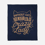 Crazy Lady Without Cats-None-Fleece-Blanket-koalastudio