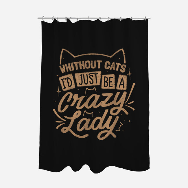 Crazy Lady Without Cats-None-Polyester-Shower Curtain-koalastudio