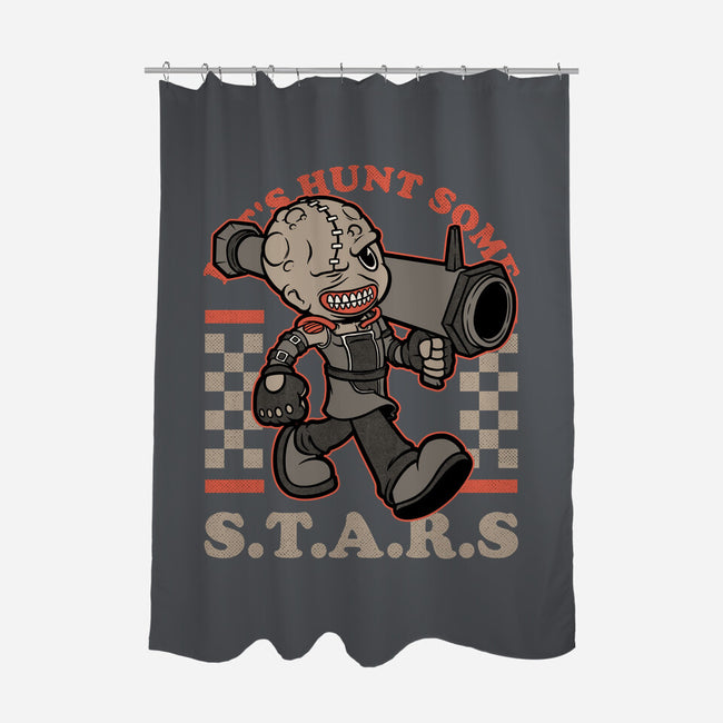 Game Mascot Bio Corporation-None-Polyester-Shower Curtain-Studio Mootant