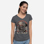 Game Mascot Bio Corporation-Womens-V-Neck-Tee-Studio Mootant