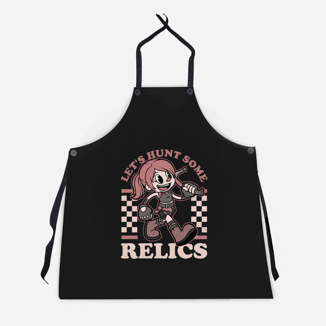 Game Mascot Archeologist-Unisex-Kitchen-Apron-Studio Mootant