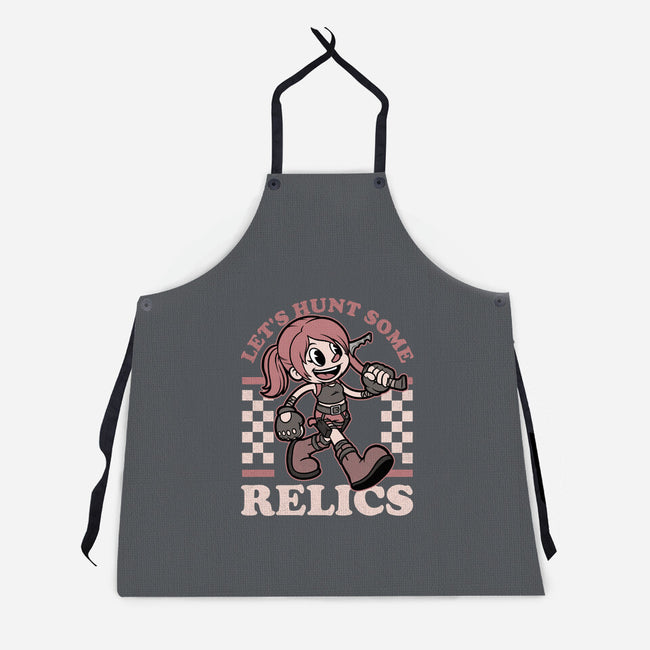 Game Mascot Archeologist-Unisex-Kitchen-Apron-Studio Mootant