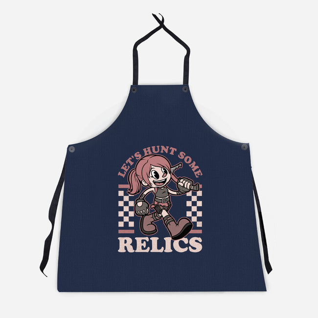 Game Mascot Archeologist-Unisex-Kitchen-Apron-Studio Mootant