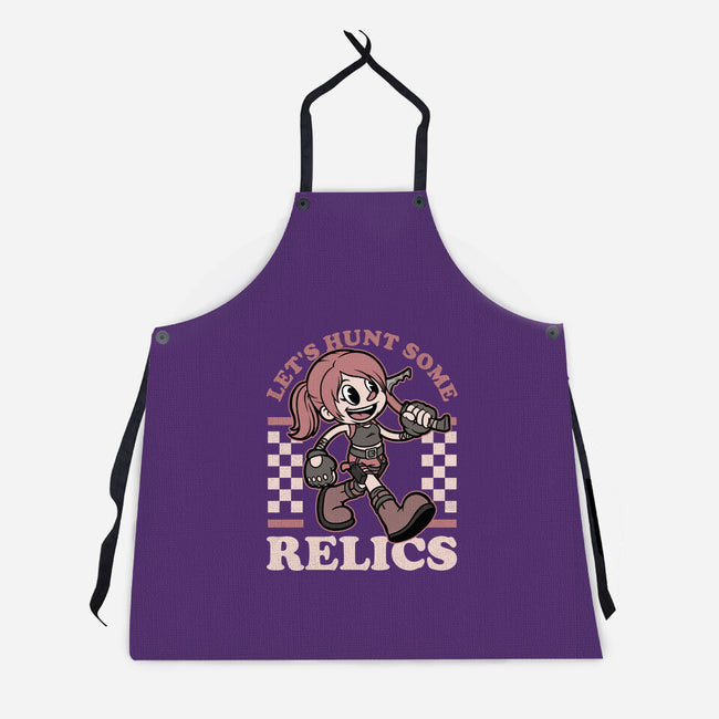 Game Mascot Archeologist-Unisex-Kitchen-Apron-Studio Mootant