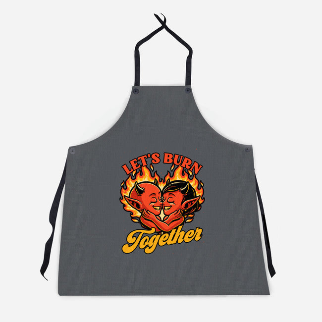 Valentines Burn Together-Unisex-Kitchen-Apron-Studio Mootant