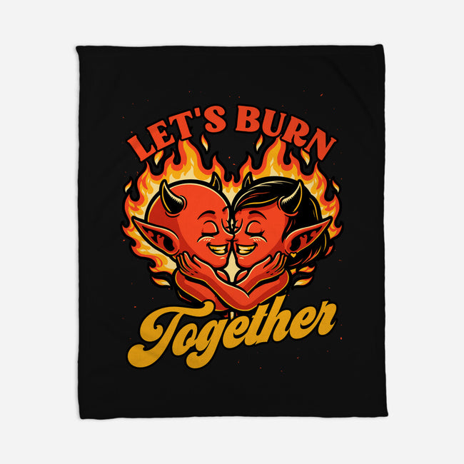 Valentines Burn Together-None-Fleece-Blanket-Studio Mootant