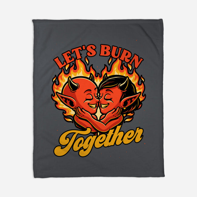 Valentines Burn Together-None-Fleece-Blanket-Studio Mootant