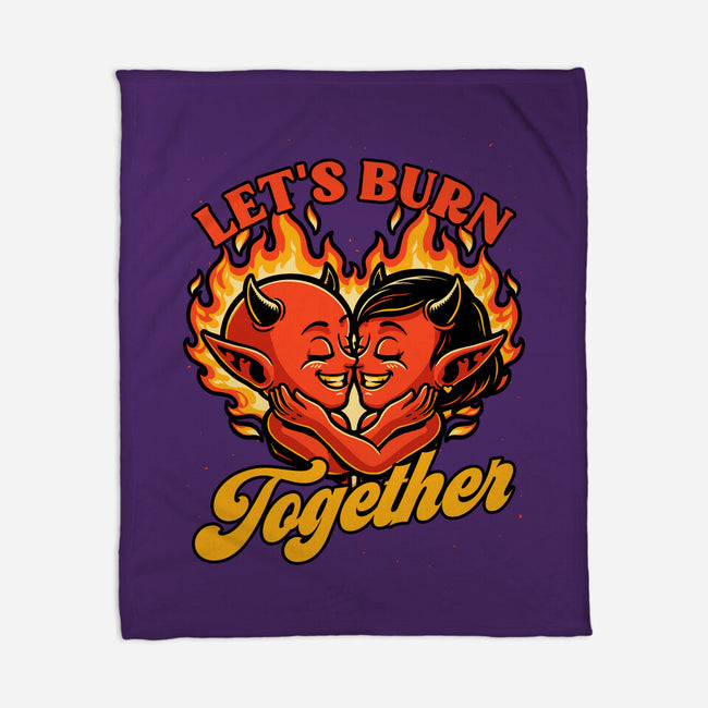 Valentines Burn Together-None-Fleece-Blanket-Studio Mootant