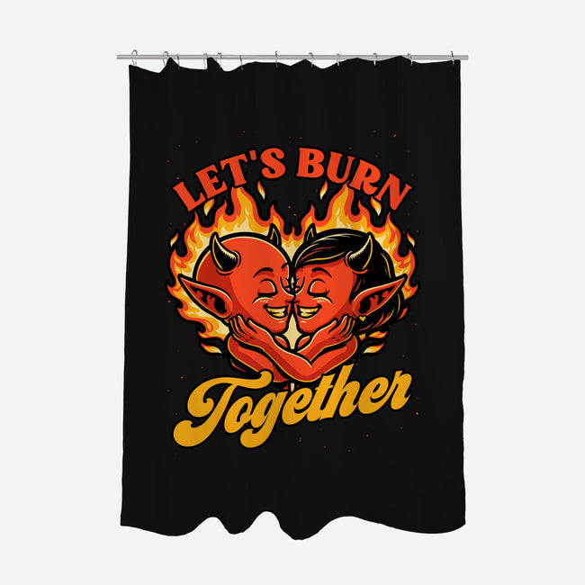 Valentines Burn Together-None-Polyester-Shower Curtain-Studio Mootant