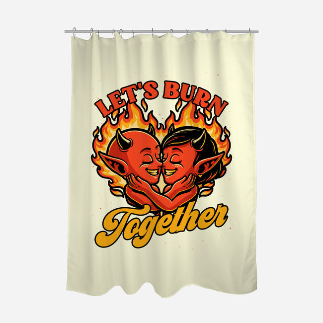 Valentines Burn Together-None-Polyester-Shower Curtain-Studio Mootant