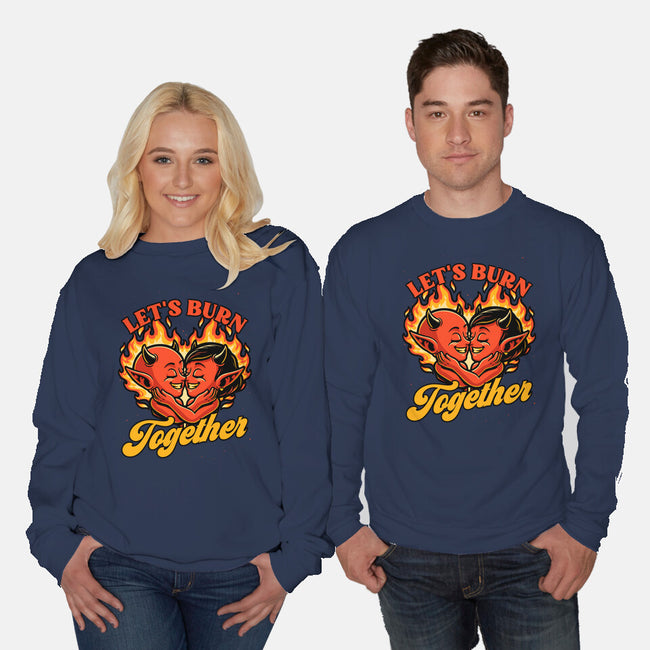 Valentines Burn Together-Unisex-Crew Neck-Sweatshirt-Studio Mootant