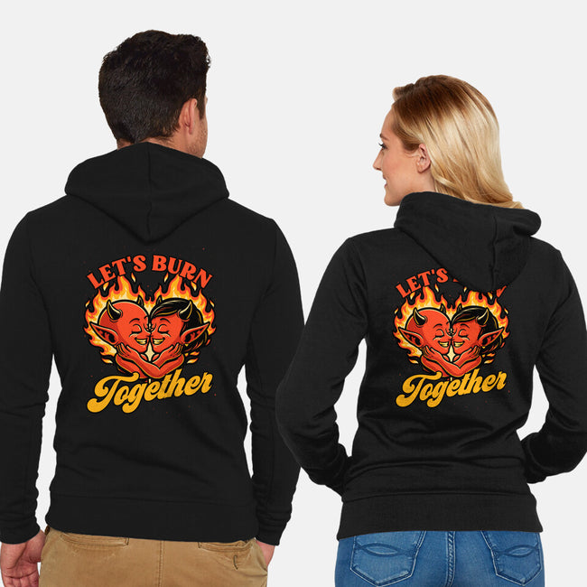 Valentines Burn Together-Unisex-Zip-Up-Sweatshirt-Studio Mootant