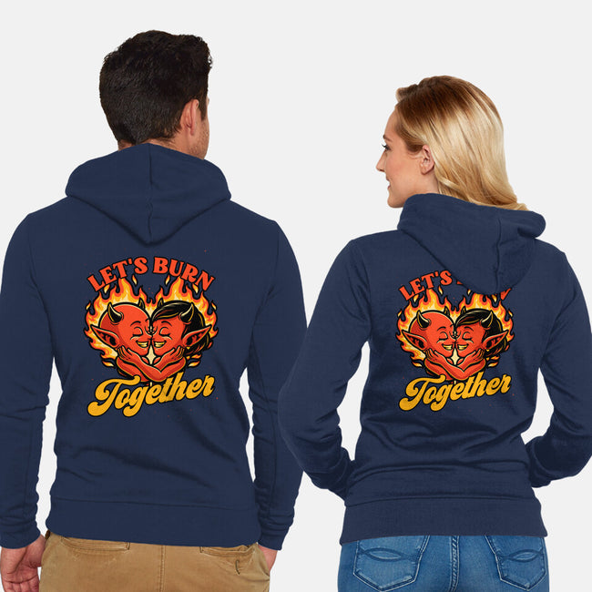 Valentines Burn Together-Unisex-Zip-Up-Sweatshirt-Studio Mootant