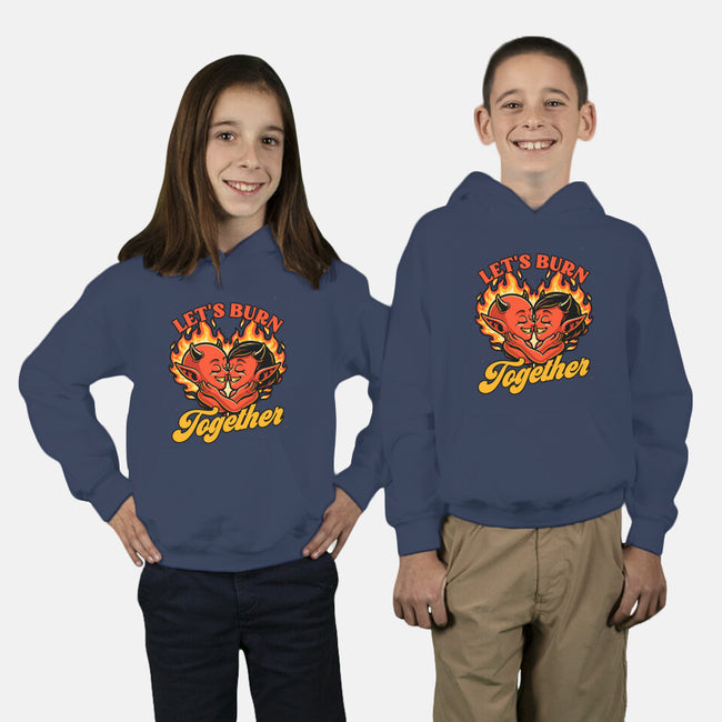 Valentines Burn Together-Youth-Pullover-Sweatshirt-Studio Mootant