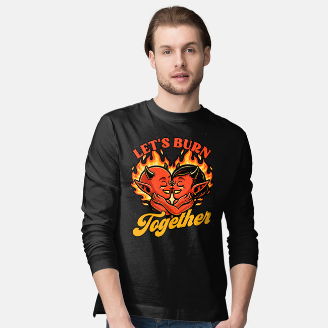 Valentines Burn Together-Mens-Long Sleeved-Tee-Studio Mootant
