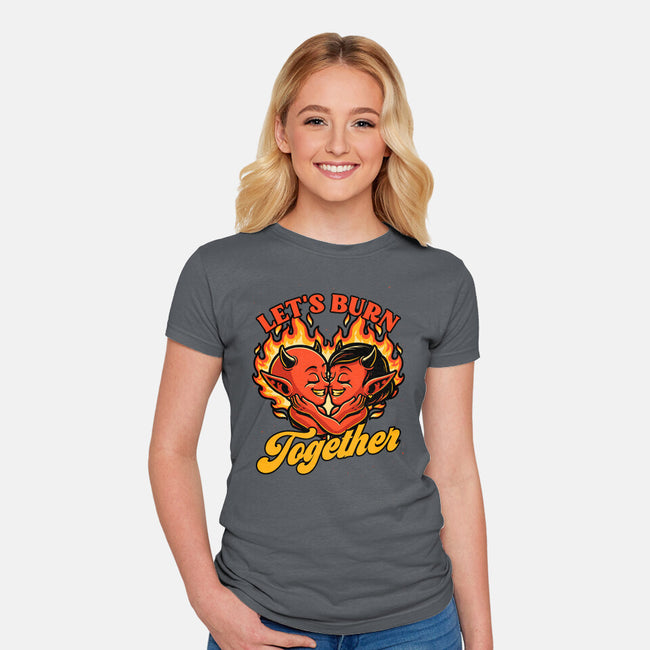Valentines Burn Together-Womens-Fitted-Tee-Studio Mootant