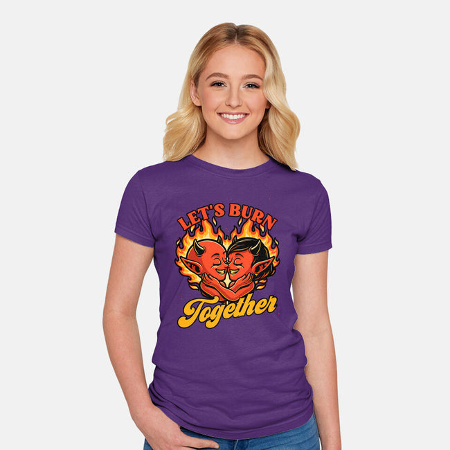 Valentines Burn Together-Womens-Fitted-Tee-Studio Mootant