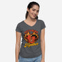 Valentines Burn Together-Womens-V-Neck-Tee-Studio Mootant