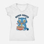 Ramen Hunter-Womens-V-Neck-Tee-GODZILLARGE
