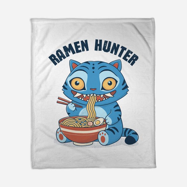 Ramen Hunter-None-Fleece-Blanket-GODZILLARGE