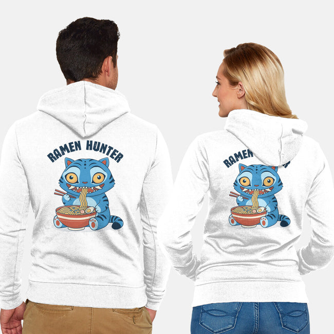 Ramen Hunter-Unisex-Zip-Up-Sweatshirt-GODZILLARGE
