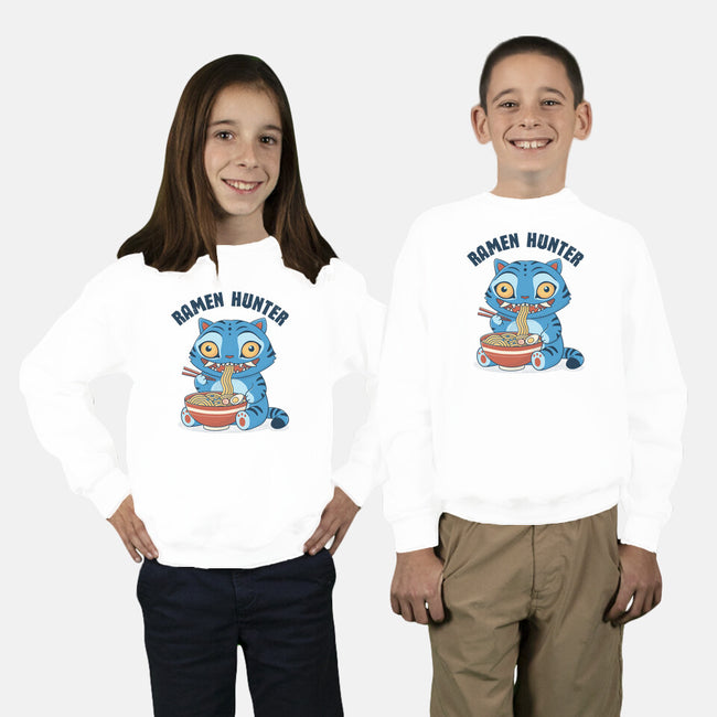 Ramen Hunter-Youth-Crew Neck-Sweatshirt-GODZILLARGE