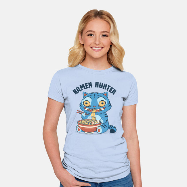 Ramen Hunter-Womens-Fitted-Tee-GODZILLARGE