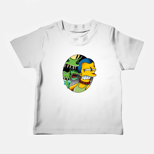 Bad Breath-Baby-Basic-Tee-Gooney Toons