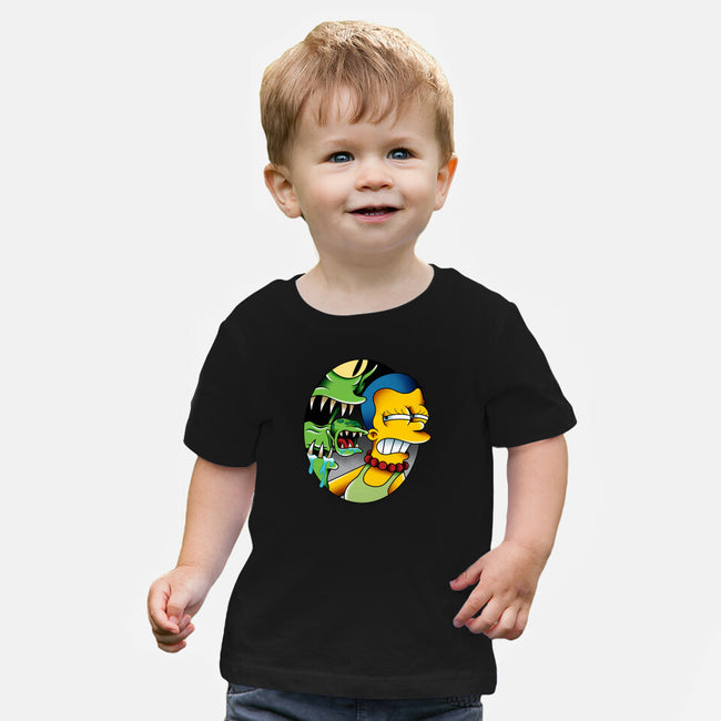 Bad Breath-Baby-Basic-Tee-Gooney Toons