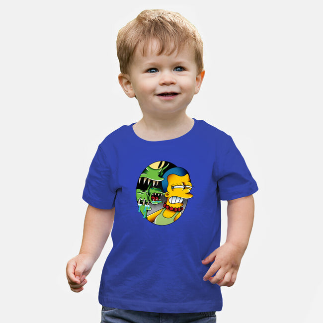 Bad Breath-Baby-Basic-Tee-Gooney Toons