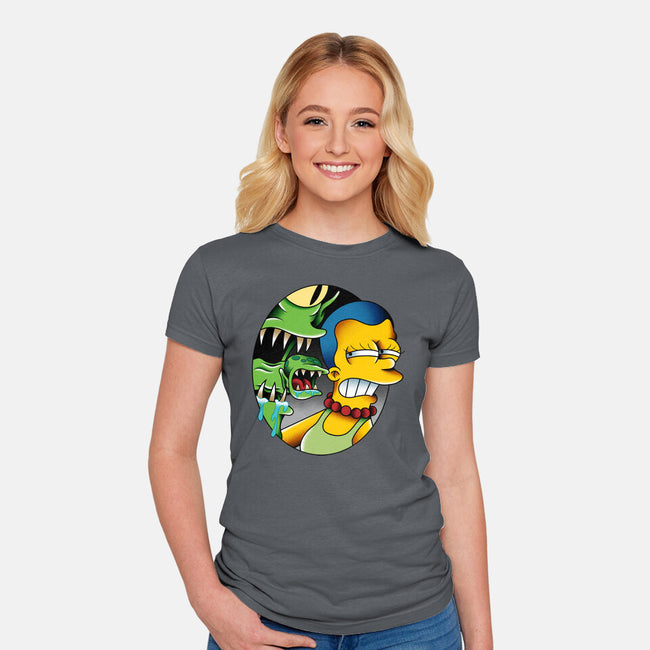Bad Breath-Womens-Fitted-Tee-Gooney Toons