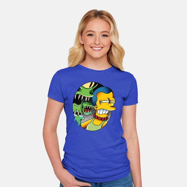 Bad Breath-Womens-Fitted-Tee-Gooney Toons