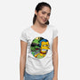 Bad Breath-Womens-V-Neck-Tee-Gooney Toons