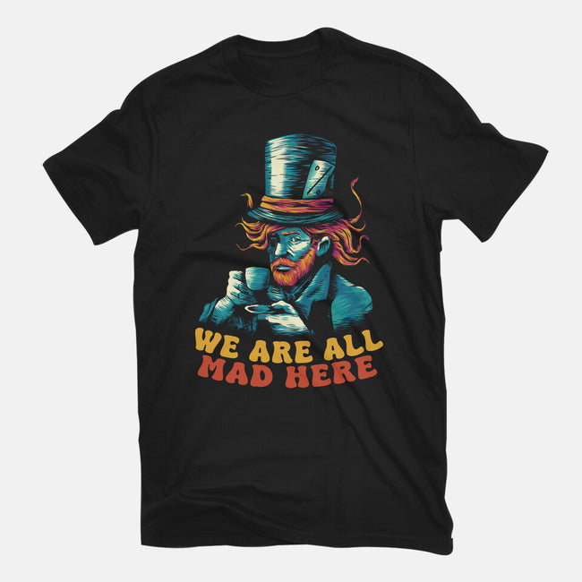 We Are All Mad Here Van Gogh-Youth-Basic-Tee-tobefonseca