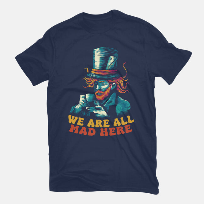 We Are All Mad Here Van Gogh-Womens-Basic-Tee-tobefonseca
