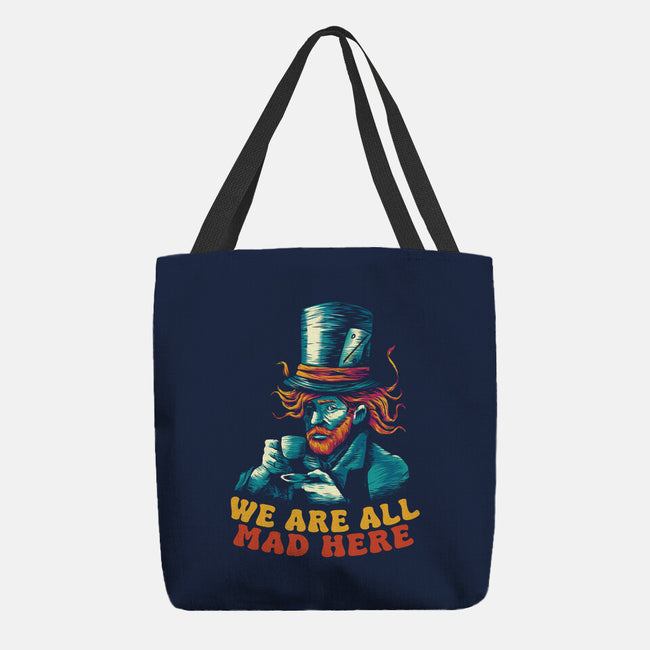 We Are All Mad Here Van Gogh-None-Basic Tote-Bag-tobefonseca