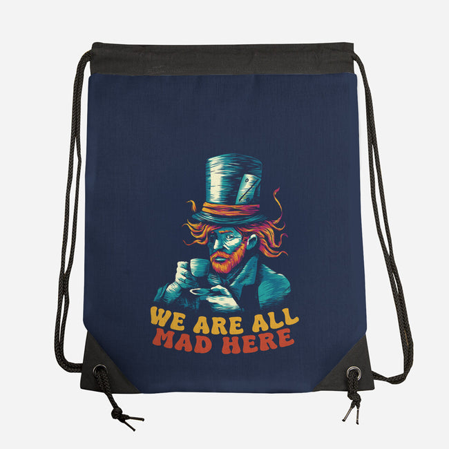 We Are All Mad Here Van Gogh-None-Drawstring-Bag-tobefonseca