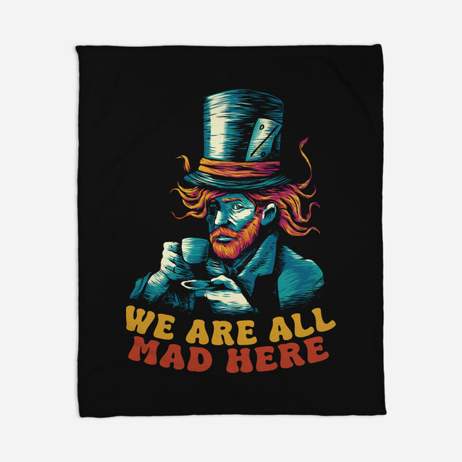 We Are All Mad Here Van Gogh-None-Fleece-Blanket-tobefonseca