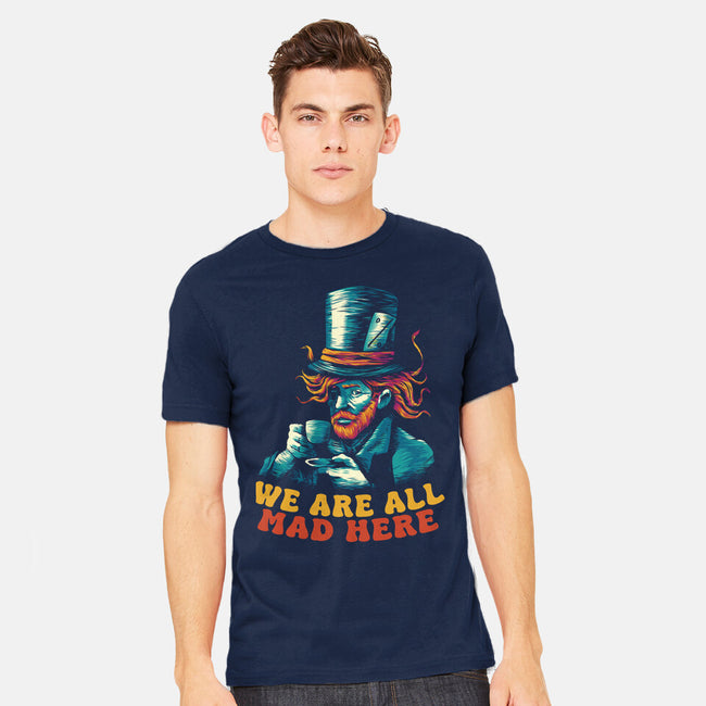 We Are All Mad Here Van Gogh-Mens-Heavyweight-Tee-tobefonseca