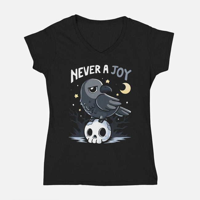 Never A Joy-Womens-V-Neck-Tee-Vallina84