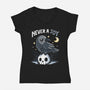 Never A Joy-Womens-V-Neck-Tee-Vallina84