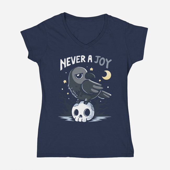 Never A Joy-Womens-V-Neck-Tee-Vallina84
