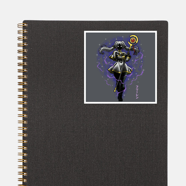 The Eternal Mage Shadow Line-Art-None-Glossy-Sticker-Astrobot Invention
