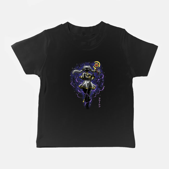The Eternal Mage Shadow Line-Art-Baby-Basic-Tee-Astrobot Invention