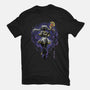 The Eternal Mage Shadow Line-Art-Womens-Fitted-Tee-Astrobot Invention