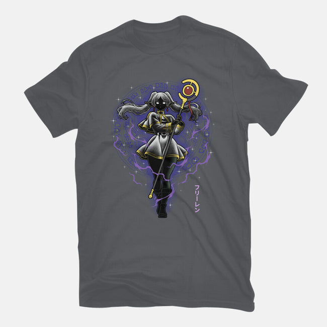 The Eternal Mage Shadow Line-Art-Womens-Fitted-Tee-Astrobot Invention