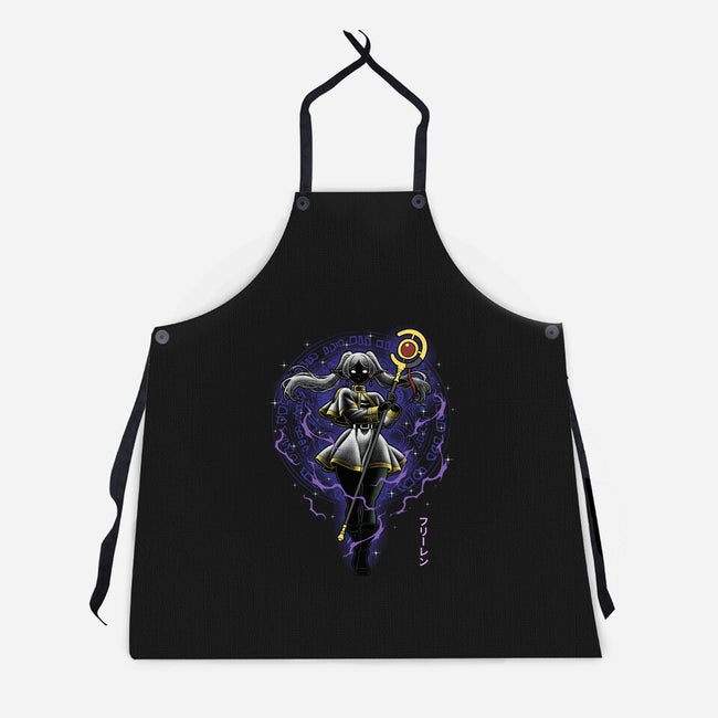 The Eternal Mage Shadow Line-Art-Unisex-Kitchen-Apron-Astrobot Invention