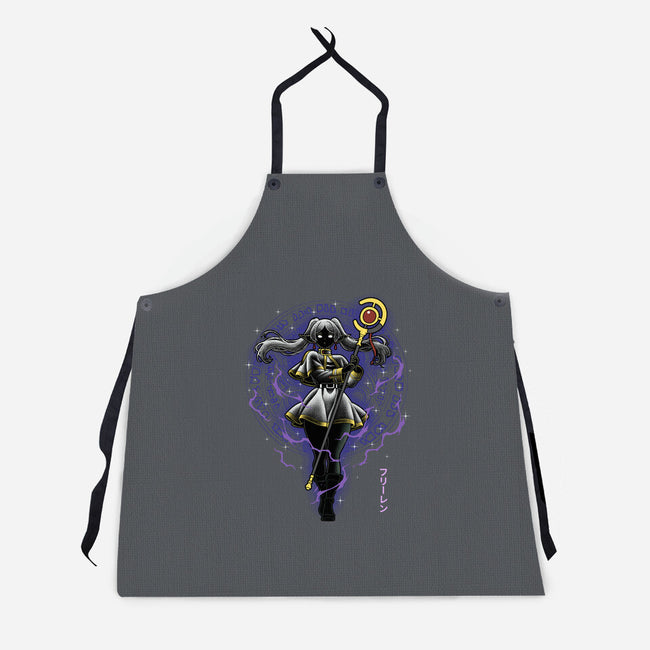 The Eternal Mage Shadow Line-Art-Unisex-Kitchen-Apron-Astrobot Invention