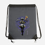 The Eternal Mage Shadow Line-Art-None-Drawstring-Bag-Astrobot Invention